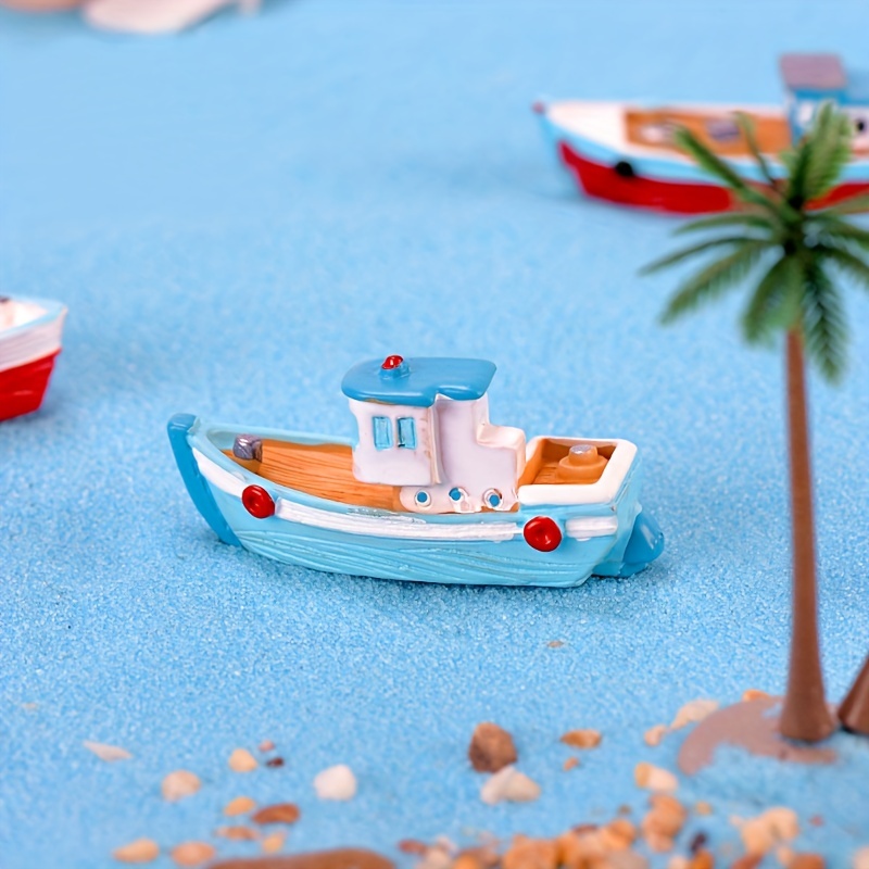 Miniature Dollhouse Boat Mini Fishing Boat Model - Temu Canada