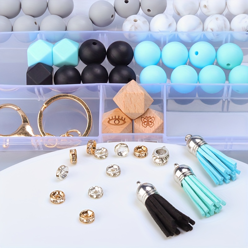 Silicone Beads For Sports Keychain Making Diy Necklace - Temu