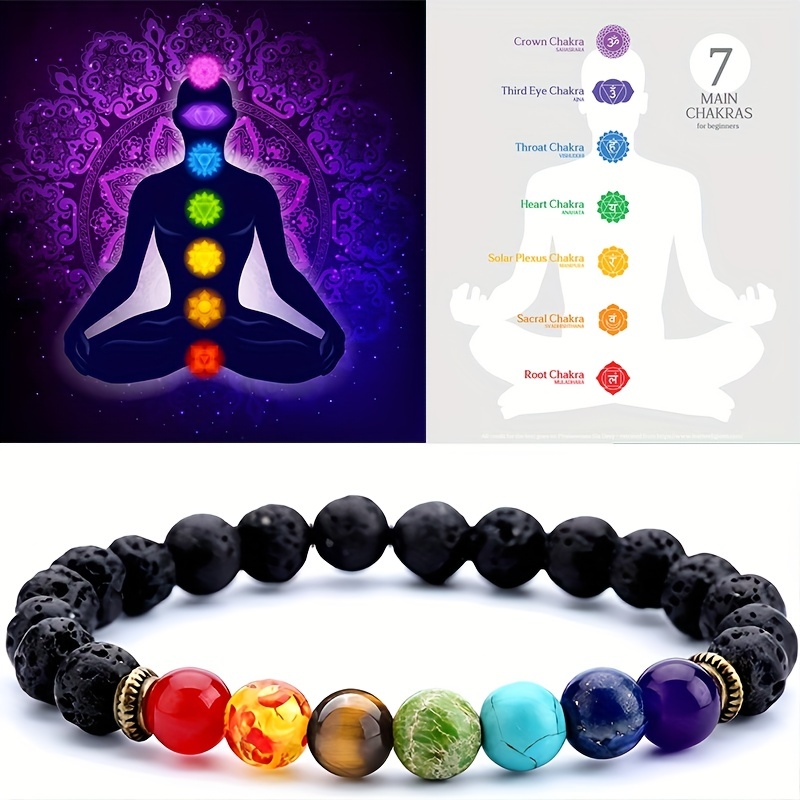 Plus Value 7 Chakra Stone Bracelet For Men & Women Reiki Healing Feng Shui  Vastu Crystal Original Charged Activated Energized Beaded Bracelets (Beads