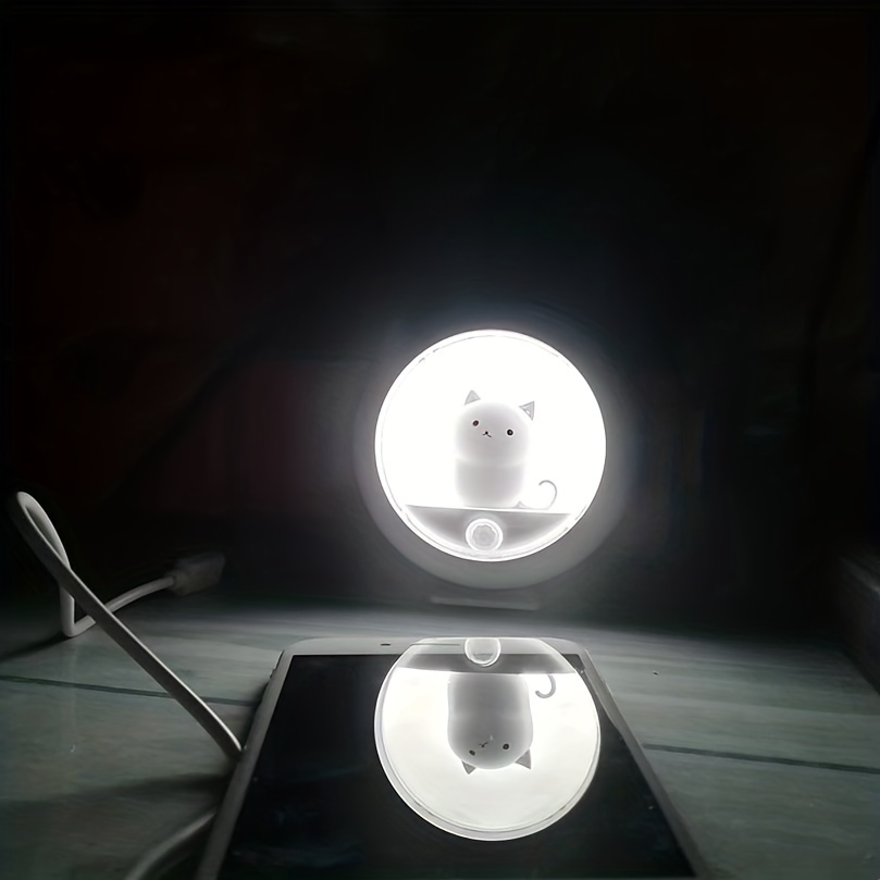 1pc スマートモーションセンサー LED ナイトライト、クリエイティブ猫