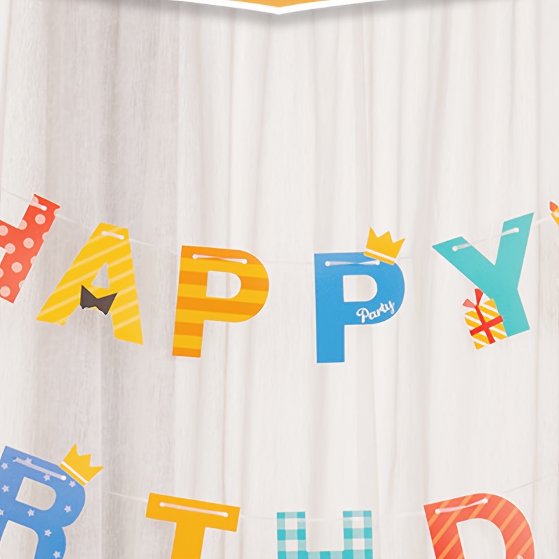 Children's Birthday Party Decoration Letter Pull Flag Car - Temu