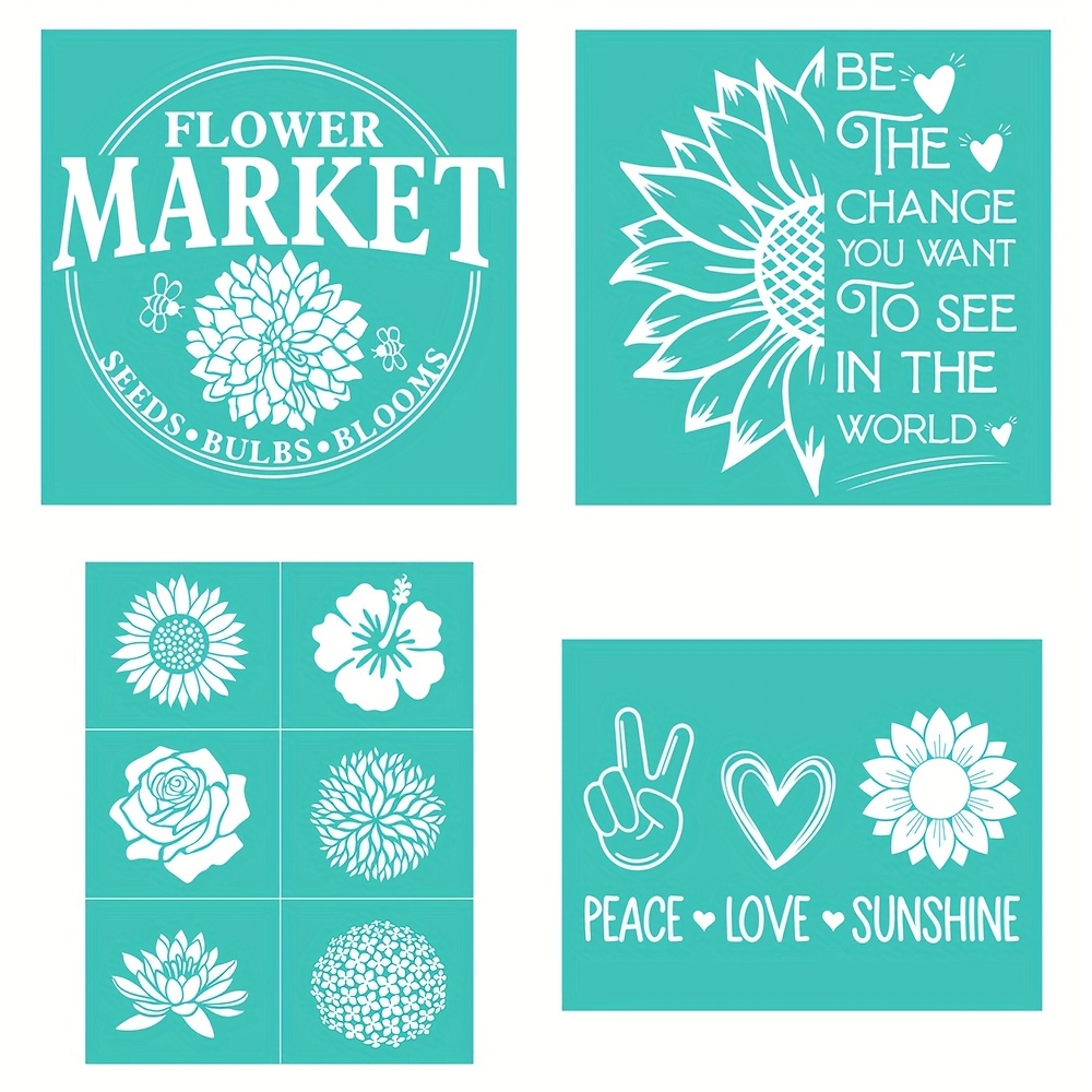 Flower Silk Screen Stencils for Polymer Clay Reusable Silkscreen Print Kit  Mesh