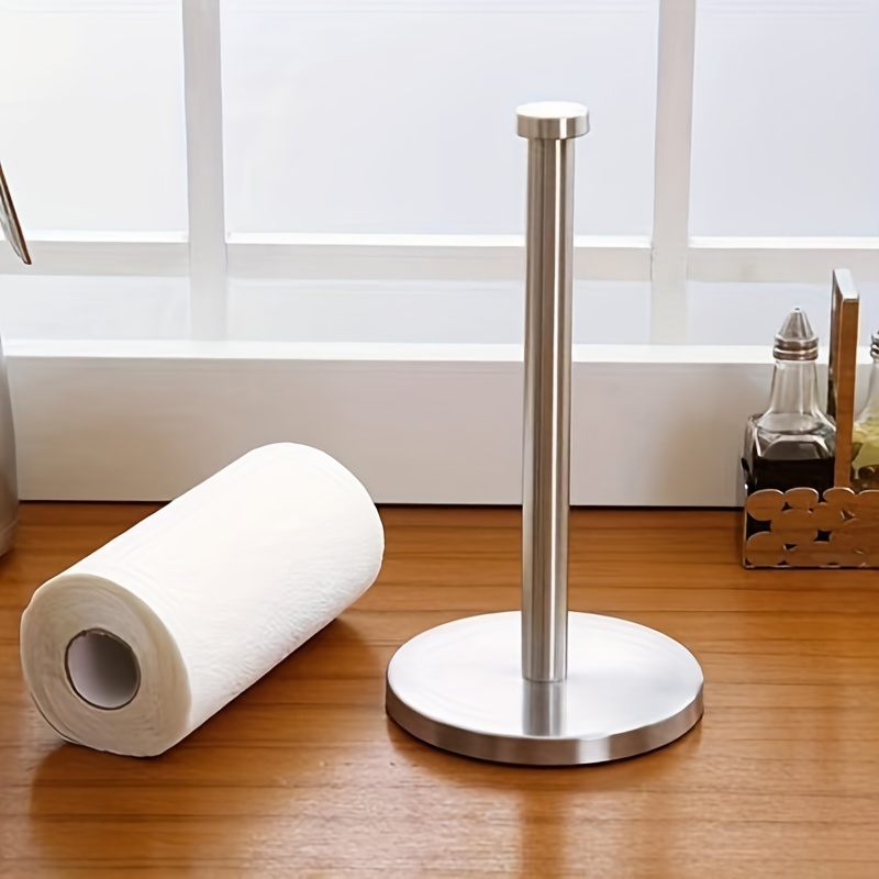 NearMoon Standing Paper Towel Holder, Stainless Steel Square Paper Towel  Roll Holder with Marble Base for Bathroom Kitchen Countertop, Standard or