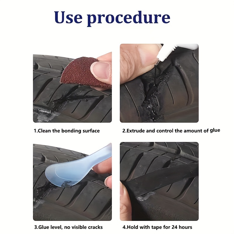 Generic ELEpure 480s Black Strong Adhesive Car Rubber Repair Tire