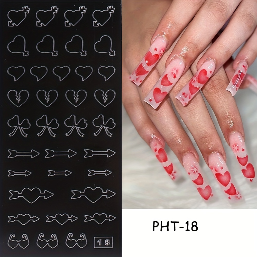  30 Sheets Airbrush Nail Stencils Stickers for Nail Art, 3D  Self-Adhesive Butterfly Heart Snowflake French Design Hollow Printing  Template Stencil Nail Guide Supplies for DIY Manicure Décor. : Beauty &  Personal