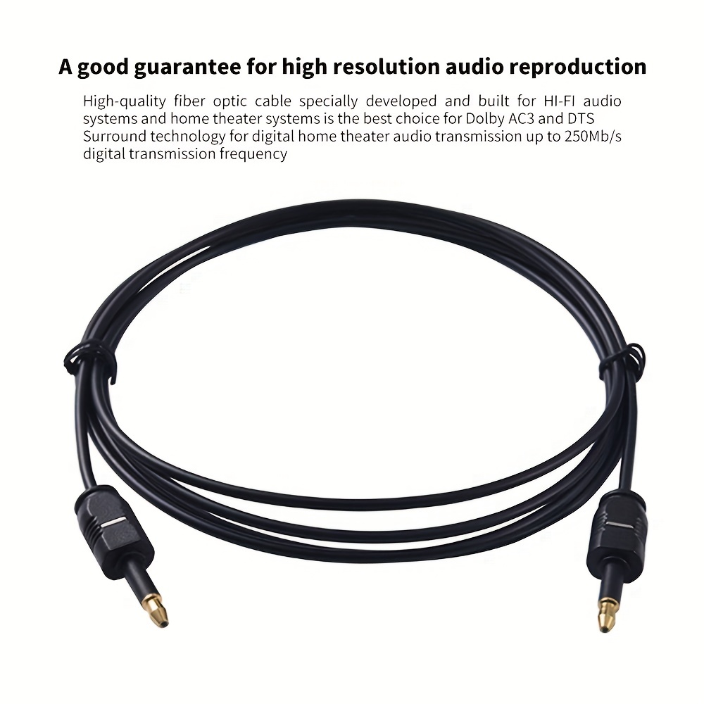 3m OD4.0 Câble audio optique numérique SPDIF Fibre optique 3,5 mm
