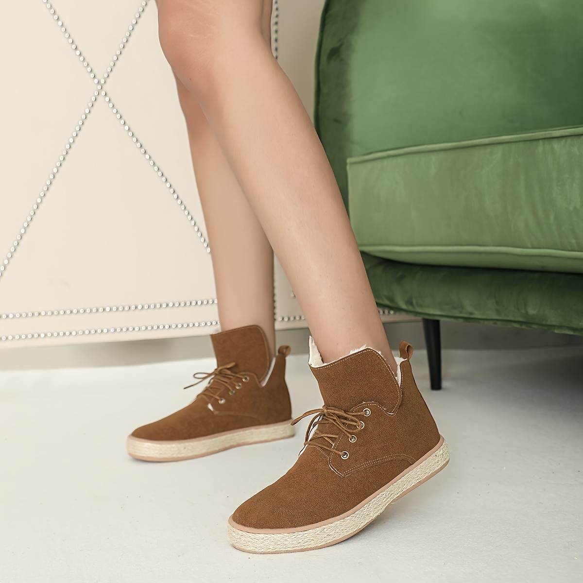 Plush Lined Thermal Skate Shoes Non Slip Winter Boots
