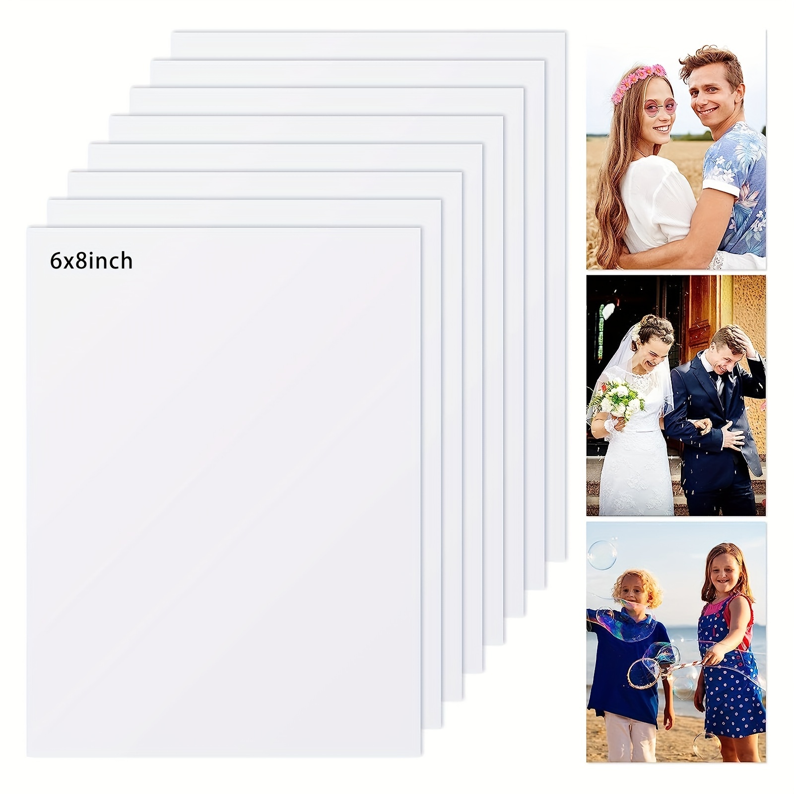 Sublimation Blanks Products for 8x10 Picture Frame, 15pcs for DIY Halloween Christmas Photos, Double-Sided Decorative Canvas Pads Sublimation Supplies