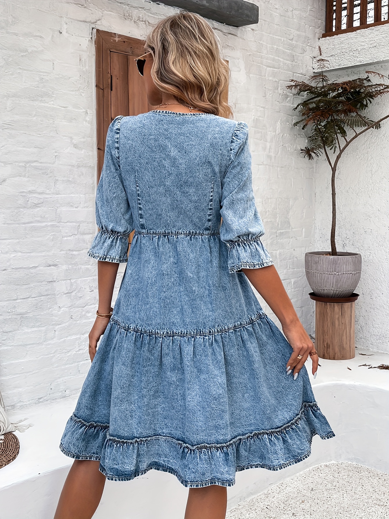 Elegant Denim Dress