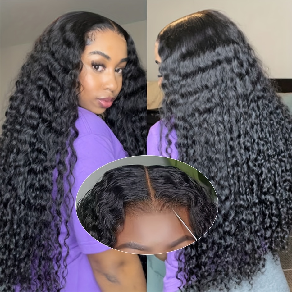 Wear and Go Glueless Wig 6x4 HD Closure Lace Wigs For Women Human Hair Wig  Kinky Curly Lace Frontal Wigs With Elastic Band YARRA