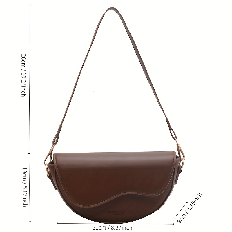 8 Colors Pu Leather Shoulder Bag For Women Designer Saddle Bag