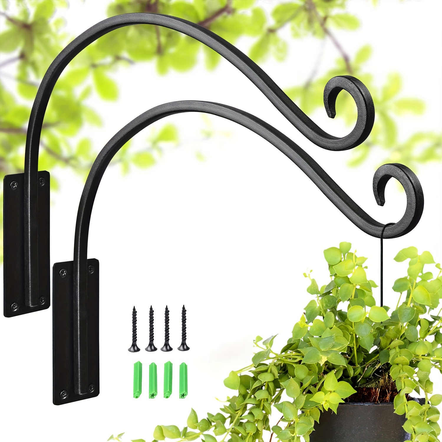 Heavy Duty Plant Hanger Bracket Outdoor Hand forged Hanging - Temu