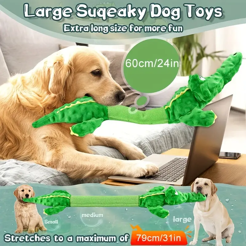 Interactive Dog Toys 2-in-1 Squeaky Dog Toys with Soft, Durable Fabric for  Small, Medium Pets, Dog chew Toy Stuffing for Indoor Play, Vegetable Dog