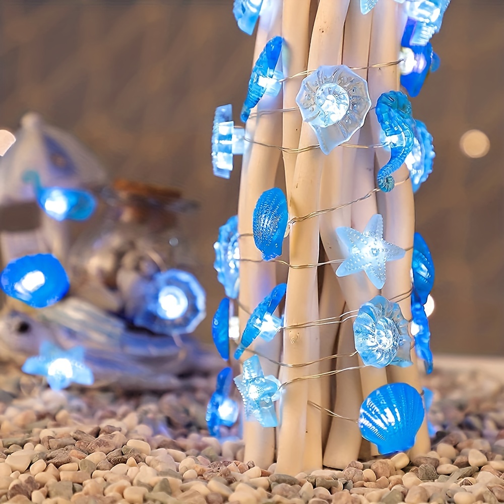 Meonum Fishing Float String Lights, 8 Modes 10 ft 20 LED Waterproof  Nautical Battery Operated Lights String, Indoor Outdoor Ocean Themed String  Lights for Tiki Bar Patio Beach Decor (White Green Blue)