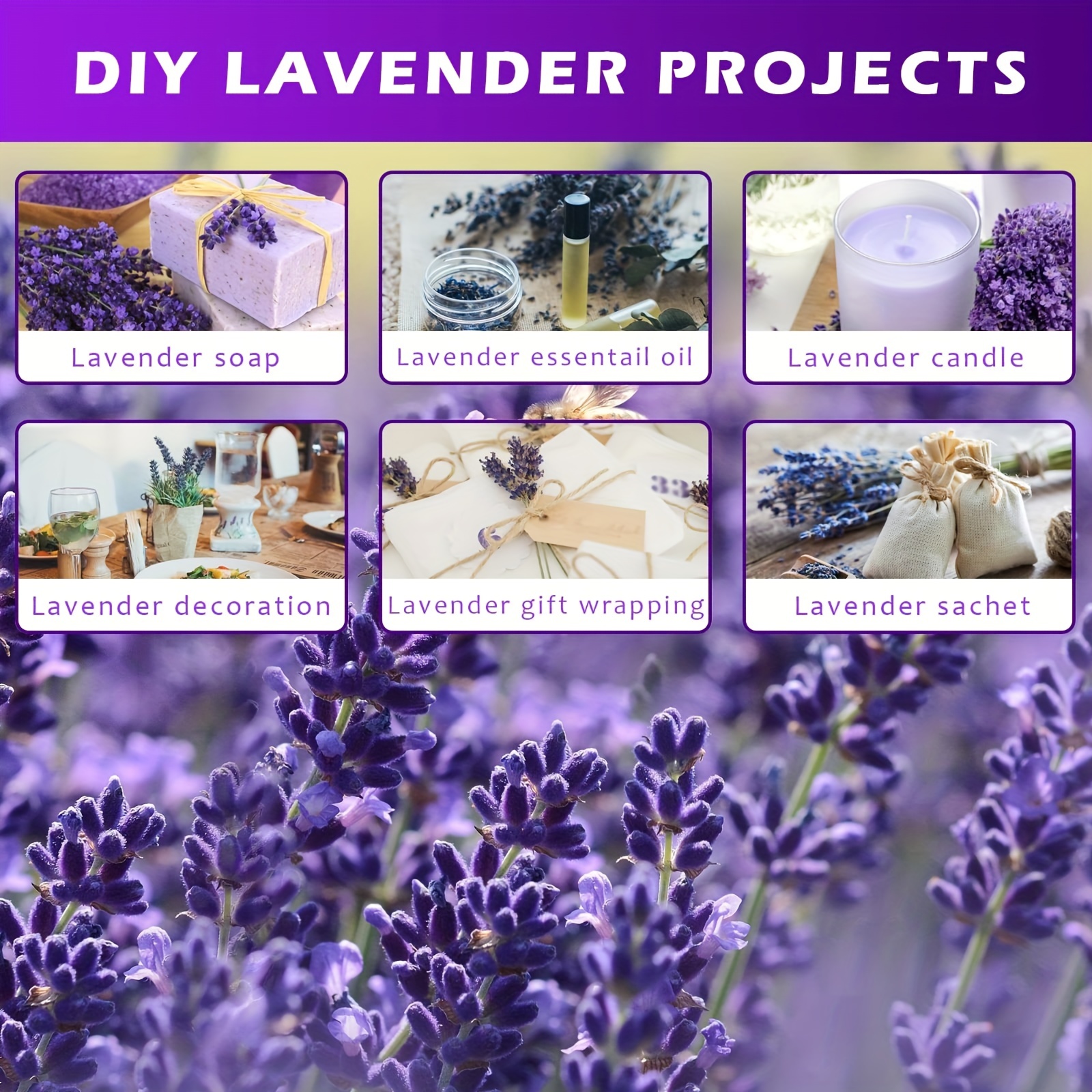 Set, Dried Lavender Bundles 100% Natural Dried Lavender Flowers For Home  Decoration, Photo Props, Home Fragrance