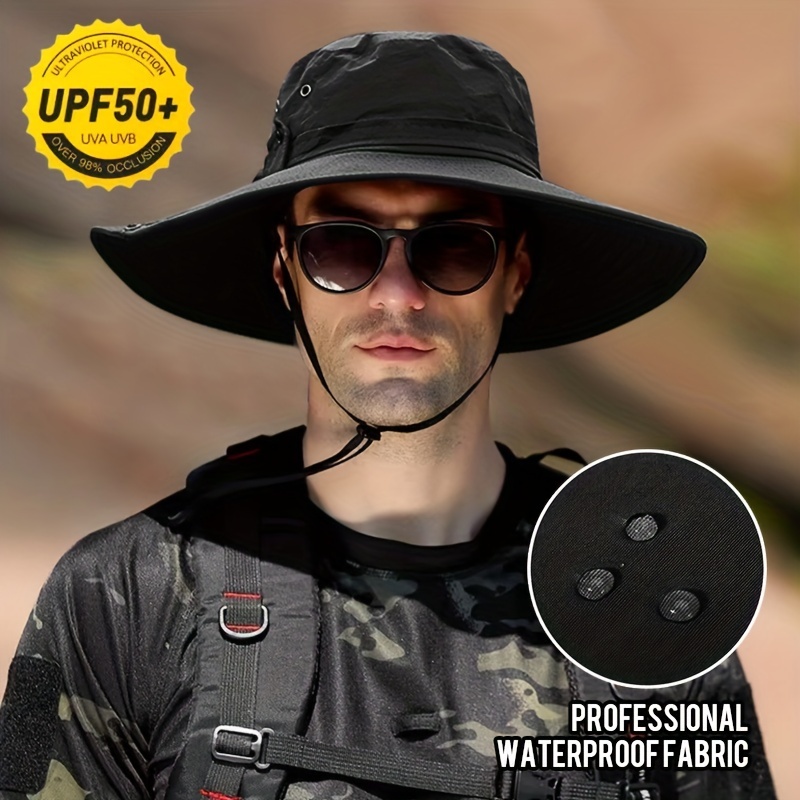 Clear Bucket Hat Transparent PVC Rain Summer Wide Hat Beach Hat for Walking Hiking Traveling Black,SUN/UV Protection,Temu