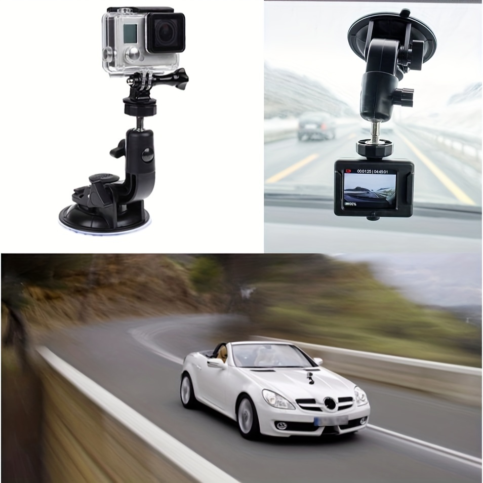 HSU Support à Ventouse pour GoPro, Fixation de Voiture pour caméra d'action  Insta360, Parfait pour Le Pare-Brise et la fenêtre de la Voiture :  : High-Tech