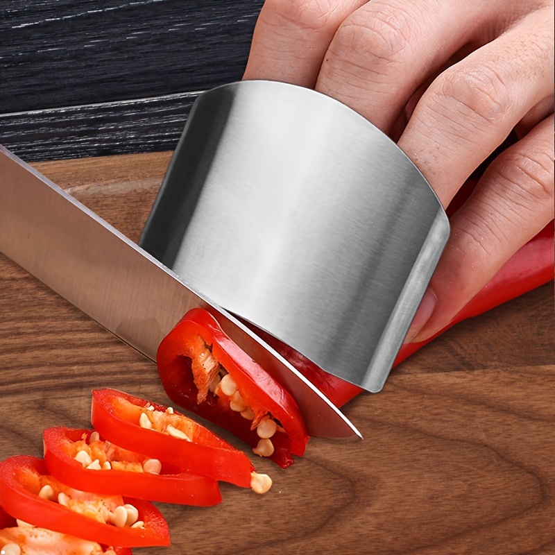 Finger Guards for Cutting, 2 Pcs Stainless Steel Finger Guards Finger  Protector Avoid Hurting for Cutting, Dicing and Slicing, Kitchen Tool  Finger