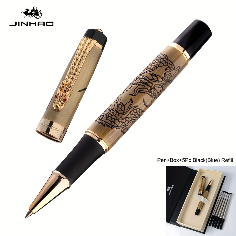Jinhao 1008 Dragon Clip Luxury Fountain Pen With Black Ink - Temu