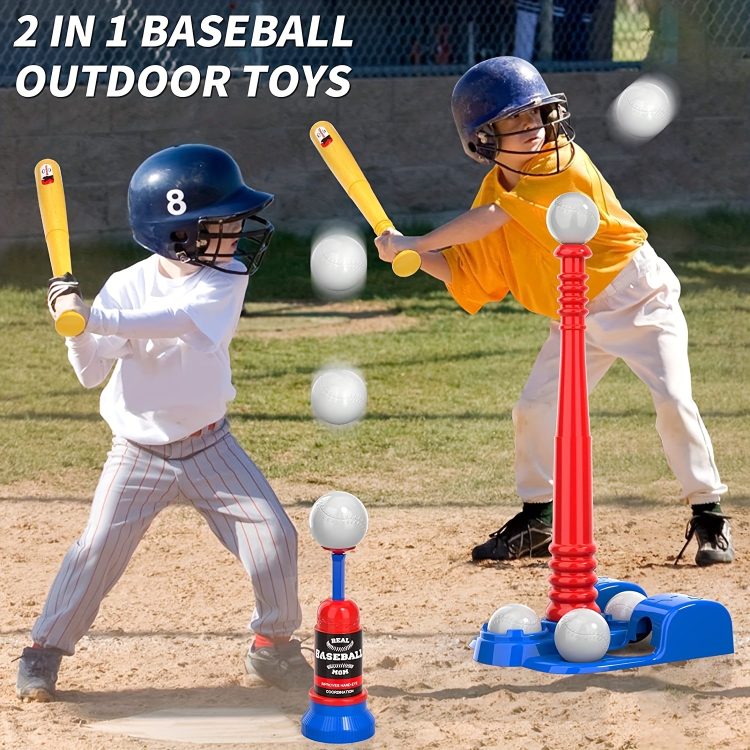 3 Juegos de Bate de Béisbol de Plástico para Niños Bate de Béisbol