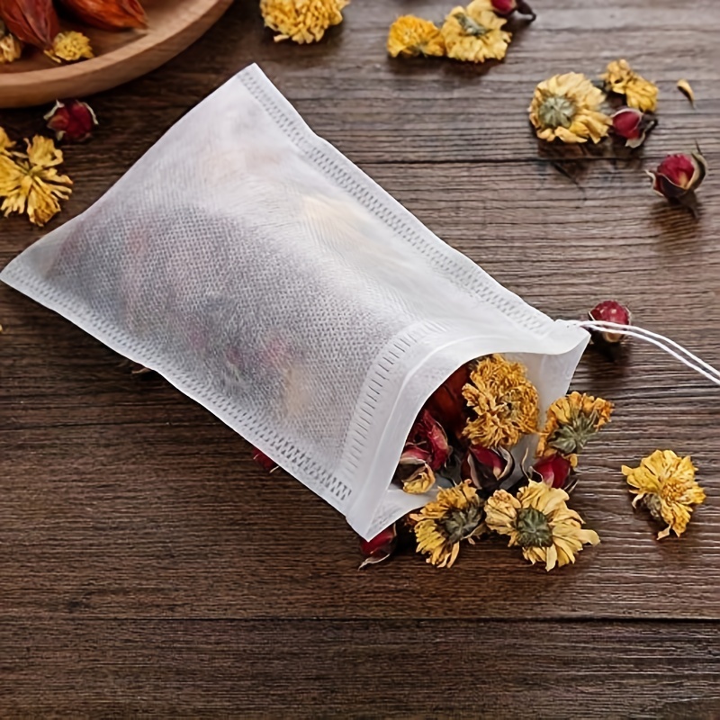  Simple, Fast, Natural Tea Bags Empty for Loose Leaf Tea,  Coffee, & Spices, 100 Empty Tea Bags With Drawstring - Disposable Tea  Infuser Sachets : Home & Kitchen
