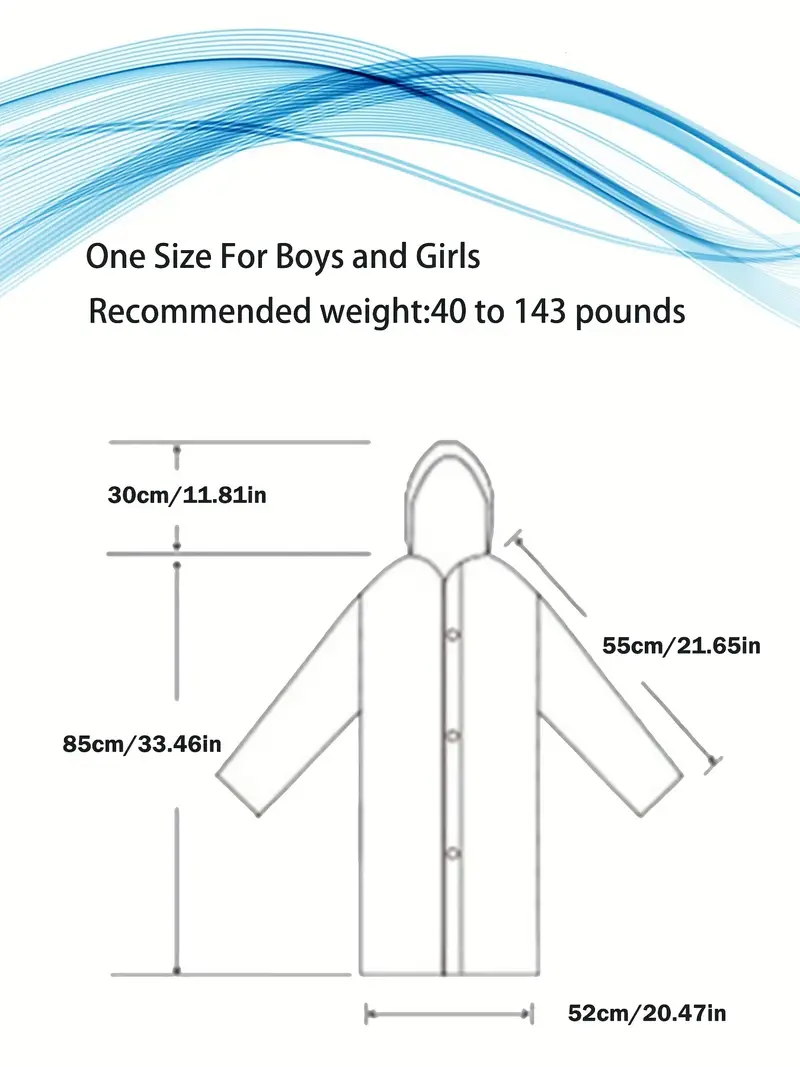 childrens raincoat reusable raincoat hooded waterproof raincoat rain cape rain ponchos for boys and girls suitable for 6 10 years old details 4
