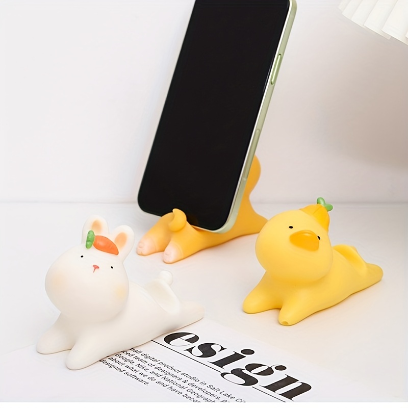 Cartoon Cute Little Animal Desktop Phone Stand Base Creative - Temu