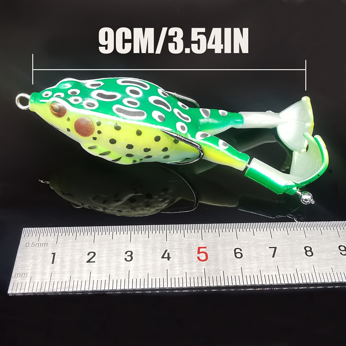 Bionic Frog Lure Blade Soft Bait Double Hook Black Fish - Temu