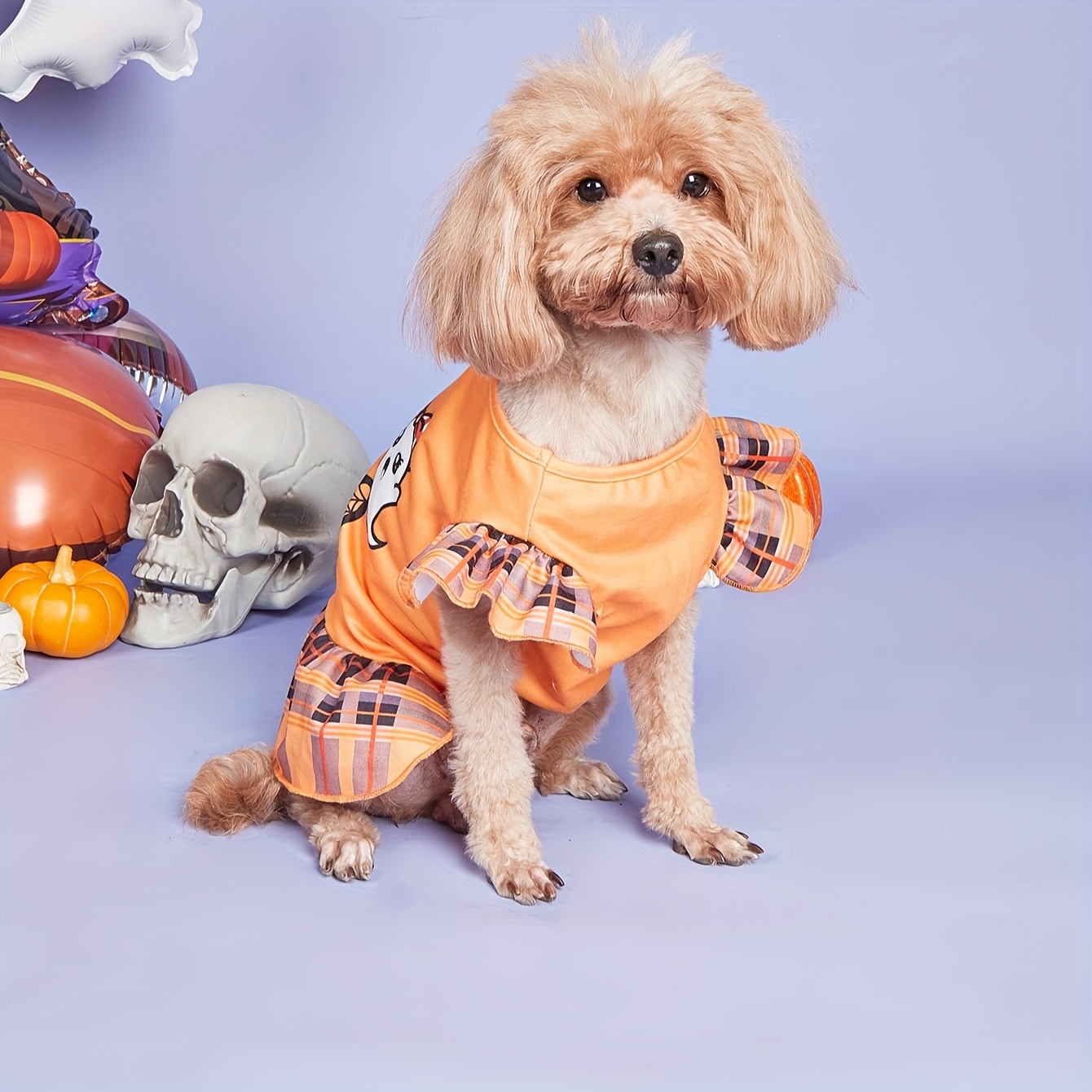 Halloween Graphic Dog Dress Holiday Pet Dress Up Costume Party Warm Soft Dog Skirt For Puppy And Cat Party Clothes Pet Supplies Temu Canada