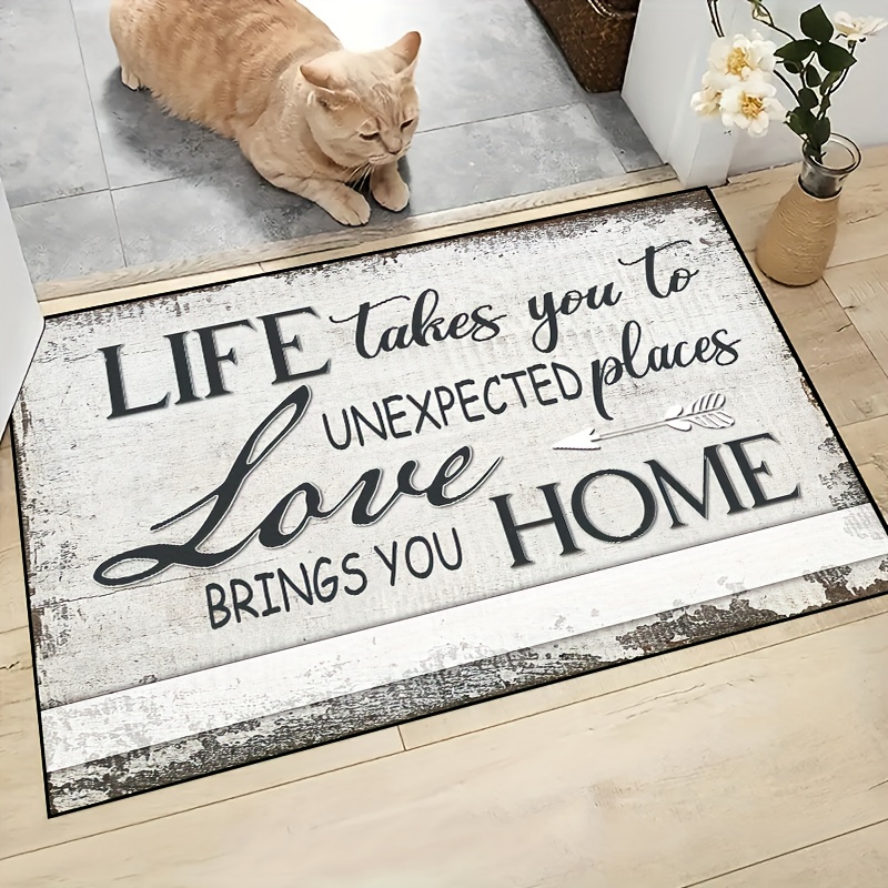 Retro Printed Door Mat Anti fouling Anti slip Waterproof Mat - Temu