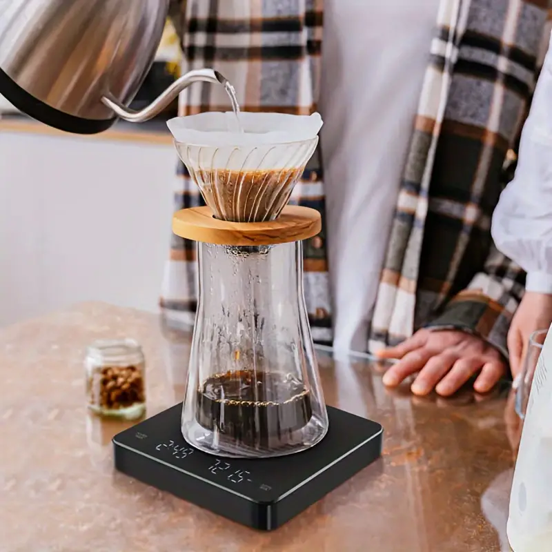 Digital Coffee Scale With Timer Led Screen Espresso Usb - Temu