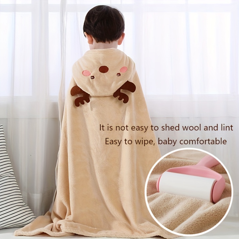 Deer Shaped Baby Bath Towel with Hood, Soft & Absorbent