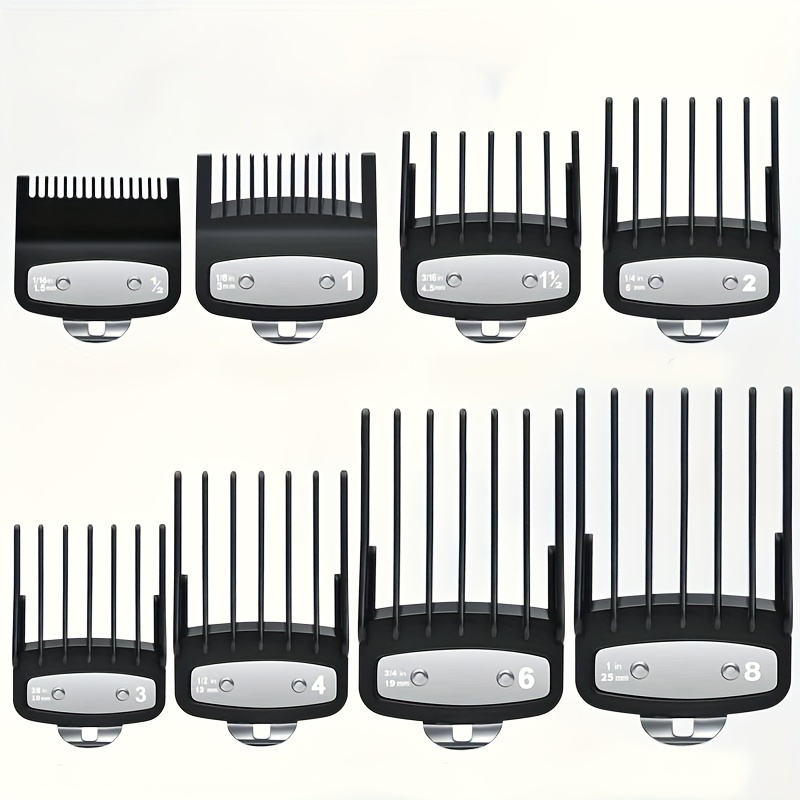 

8pcs Professional Limit Comb Set For Men - Efficiently Cut Hair With Electric Clippers And Comb