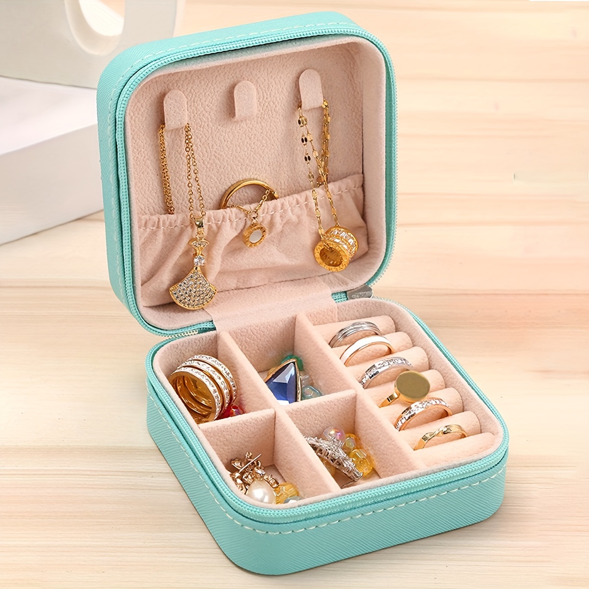 1pc Travel Jewelry Box Organizer,Portable Jewelry Case Jewelry Storage  Case, Aesthetic Room Decor, Home Decor, Kitchen Accessories, Bathroom  Decor, Be