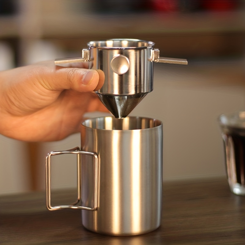 1pc 304 Stainless Steel Moka Pot Espresso Coffee Pot Espresso Coffee Maker  (Silver)