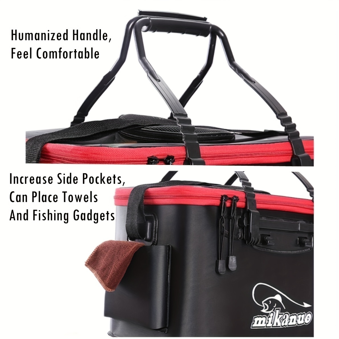 PVC Fishing Bucket Bag Folding Portable Waterproof Camping Picnic Outdoor  Handbag Travel Multifunctional Fish Water Bucket xa4ws