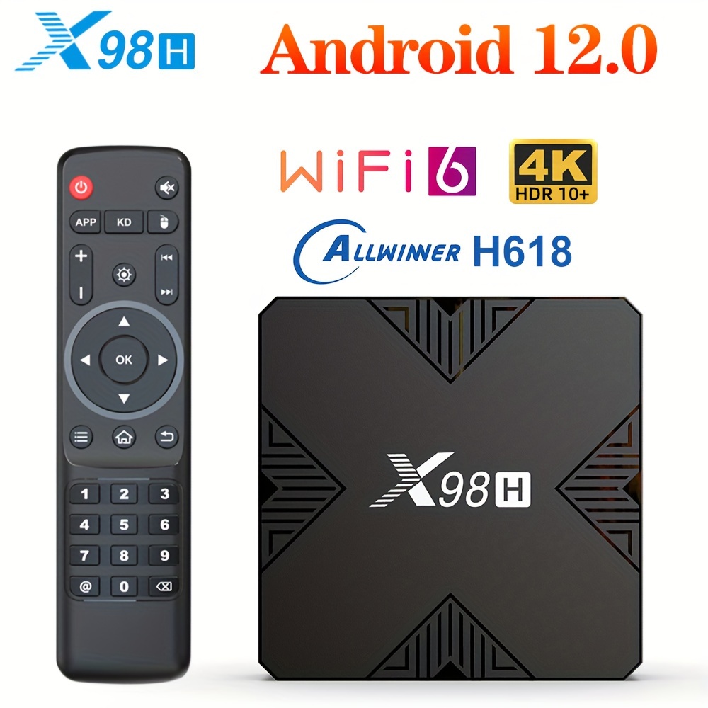 X98h Smart Tv Box Allwinner H618 For Android 12.0 4gb 32gb - Temu
