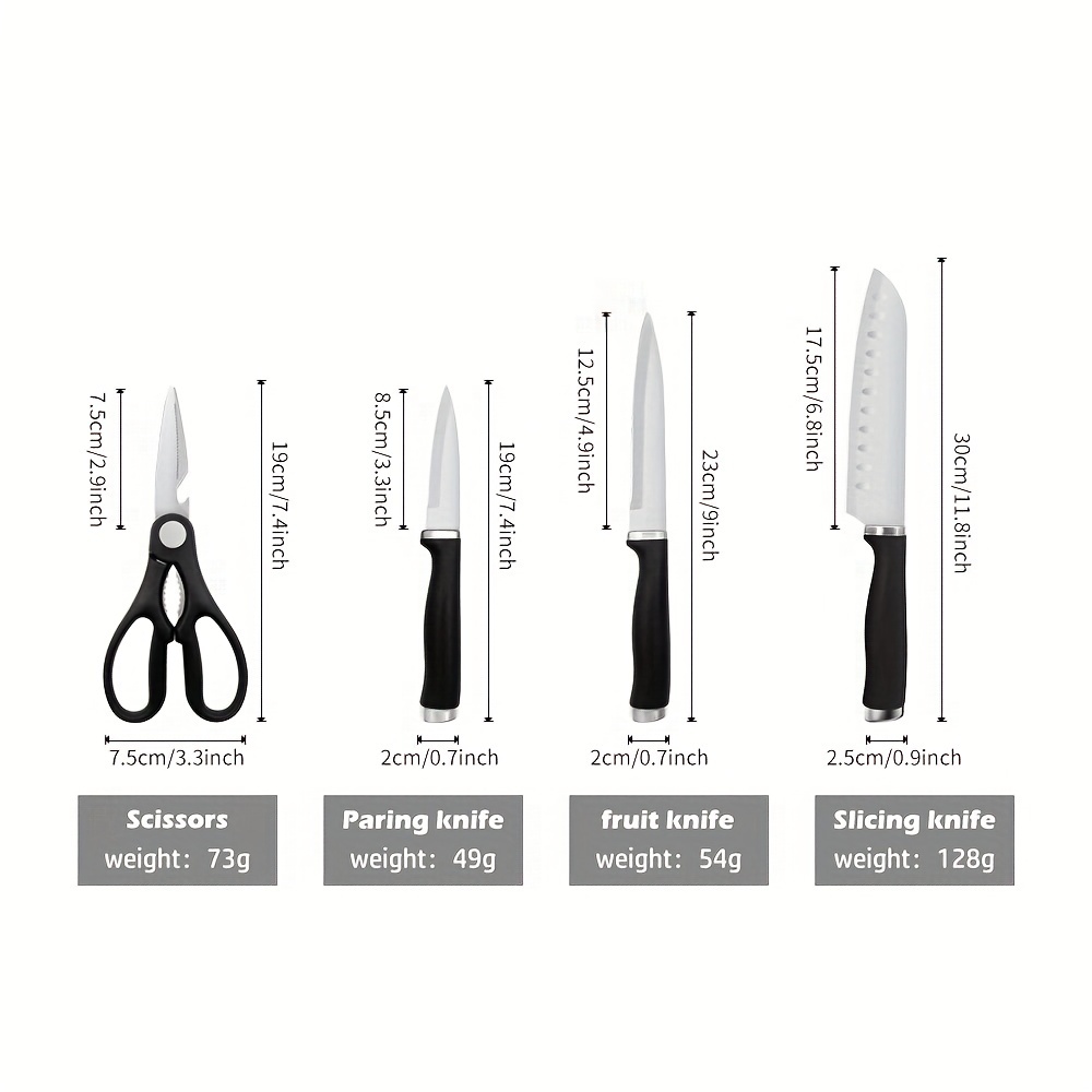 Kitchen Knife Set Oou Ultra Sharp Black Shark Series - Temu