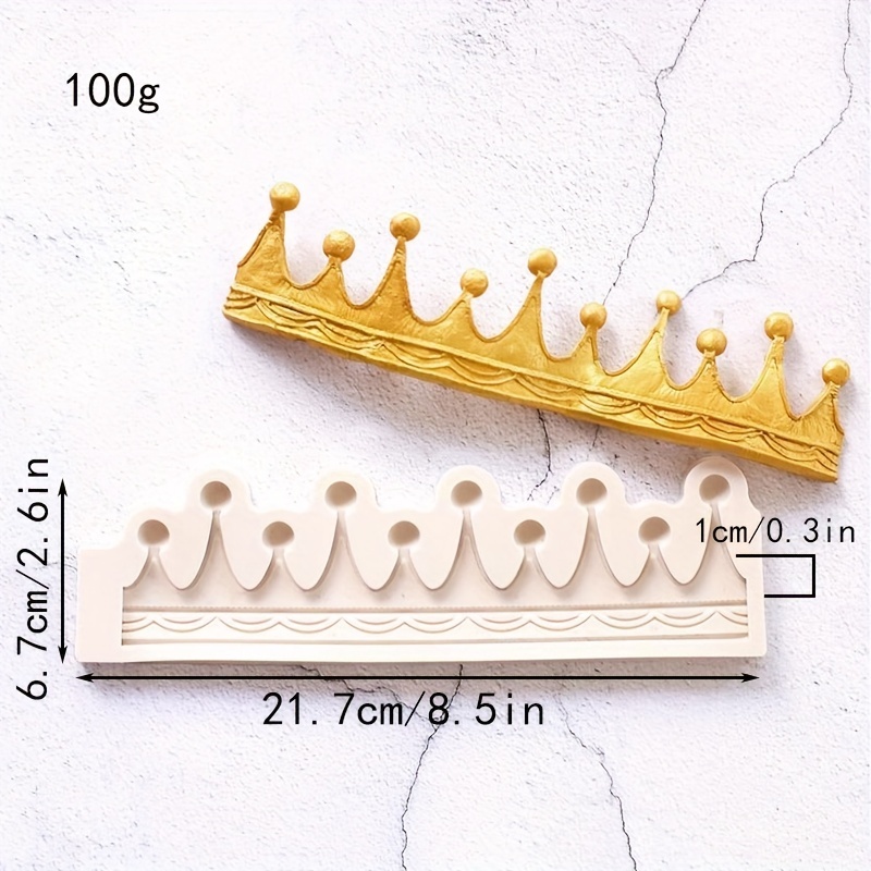 Moule en silicone avec couronne 3D de 33 cm de long en forme de couronne en  forme de dentelle et de pâte à sucre pour décoration de mariage :  : Cuisine et