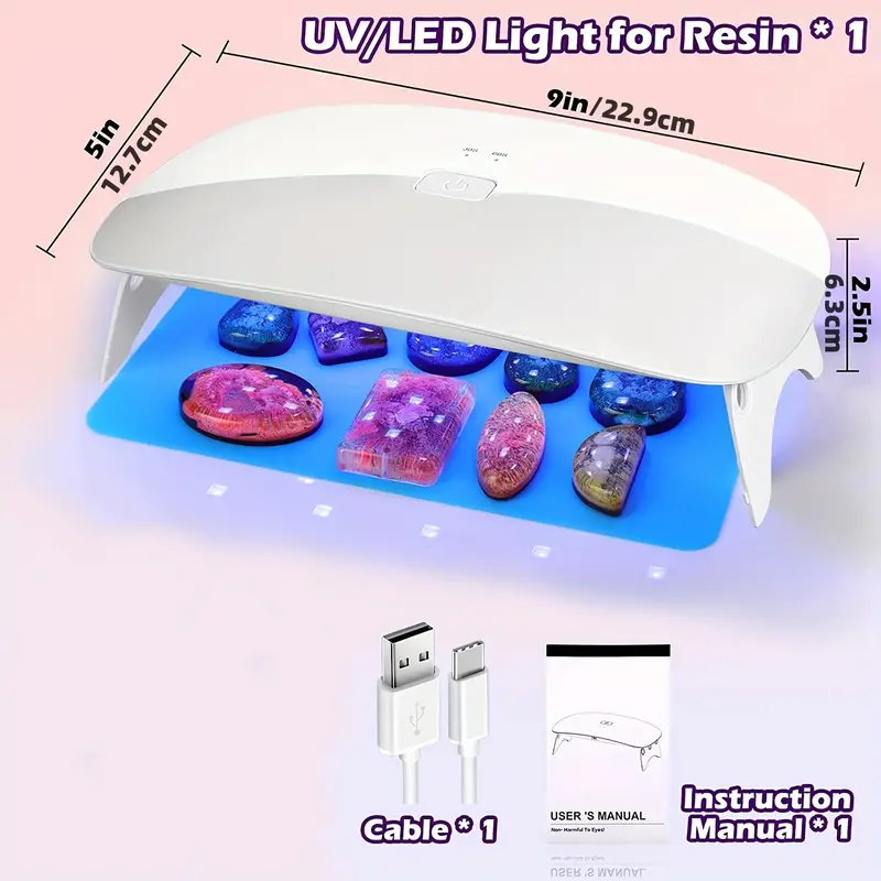 Large Size Foldable Uv/led Resin Light With Or Double Light - Temu United  Arab Emirates