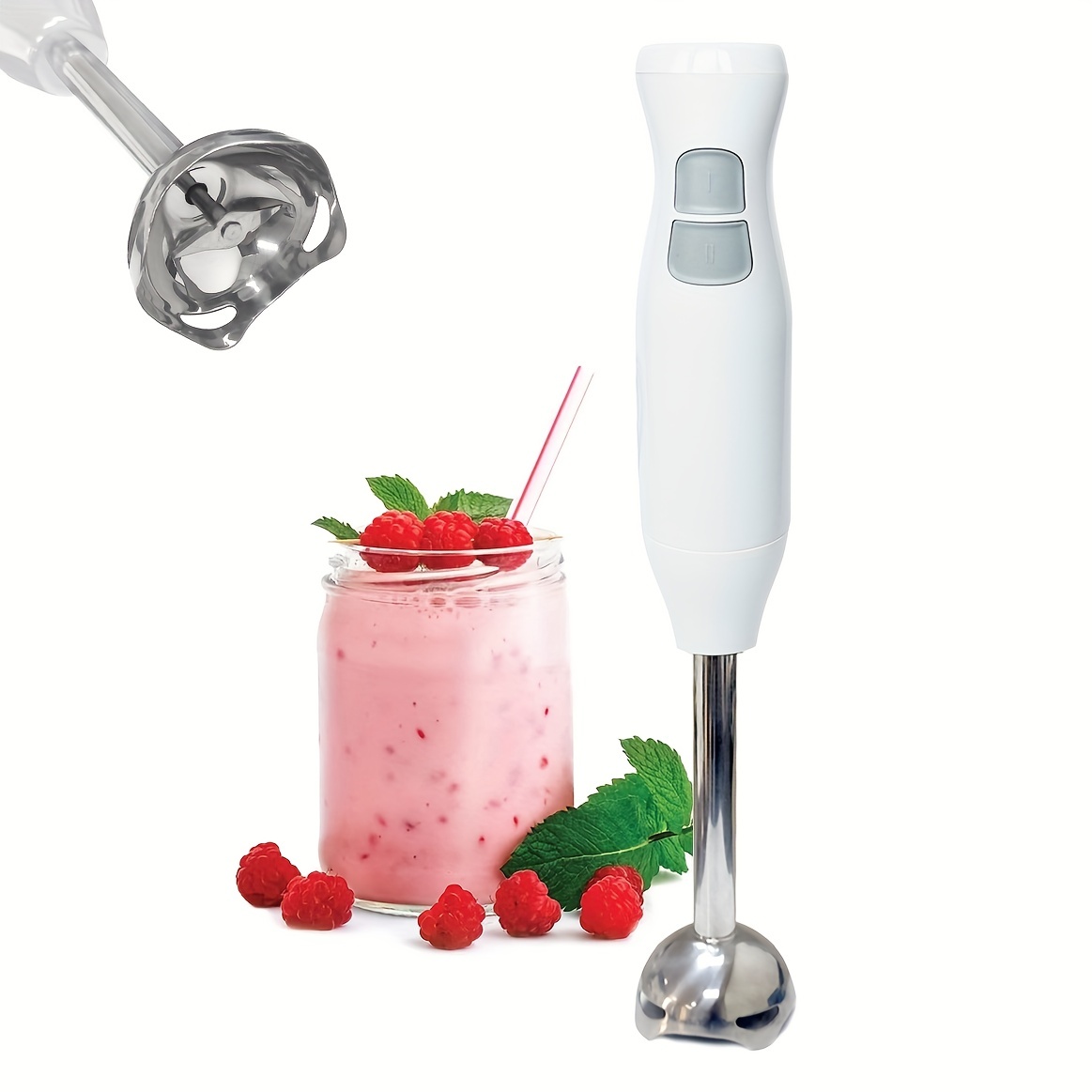 Electric Hand Blender Mixer,Multifunctional Household Hand Mixer For  Kitchen,Removable Blending Stick For Easy Cleaning.For Purees,  Smoothies,Shakes,Ivory,Soups, Sauces, Baby Food