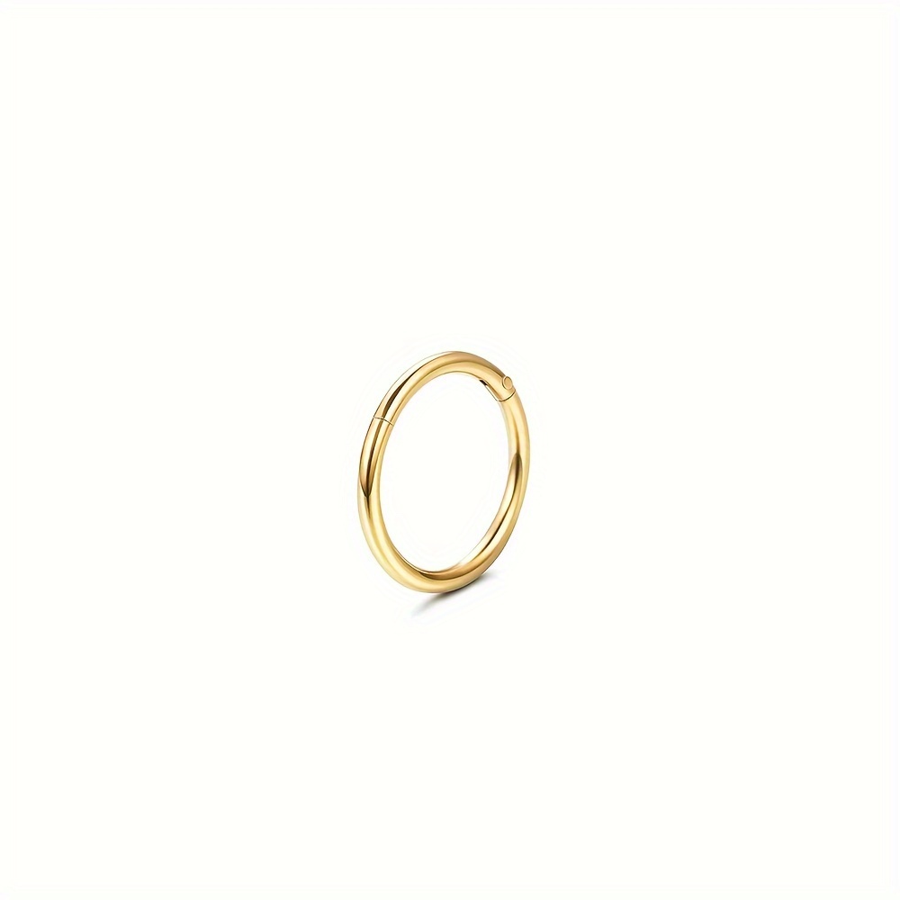 1pc G23 Titanium Hinged Septum Nose Rings Clicker Rings For Lip Cartilage Daith Helix Rook Tragus Ear Lobe Earrings Conch Piercing Jewelry -16 Gauge