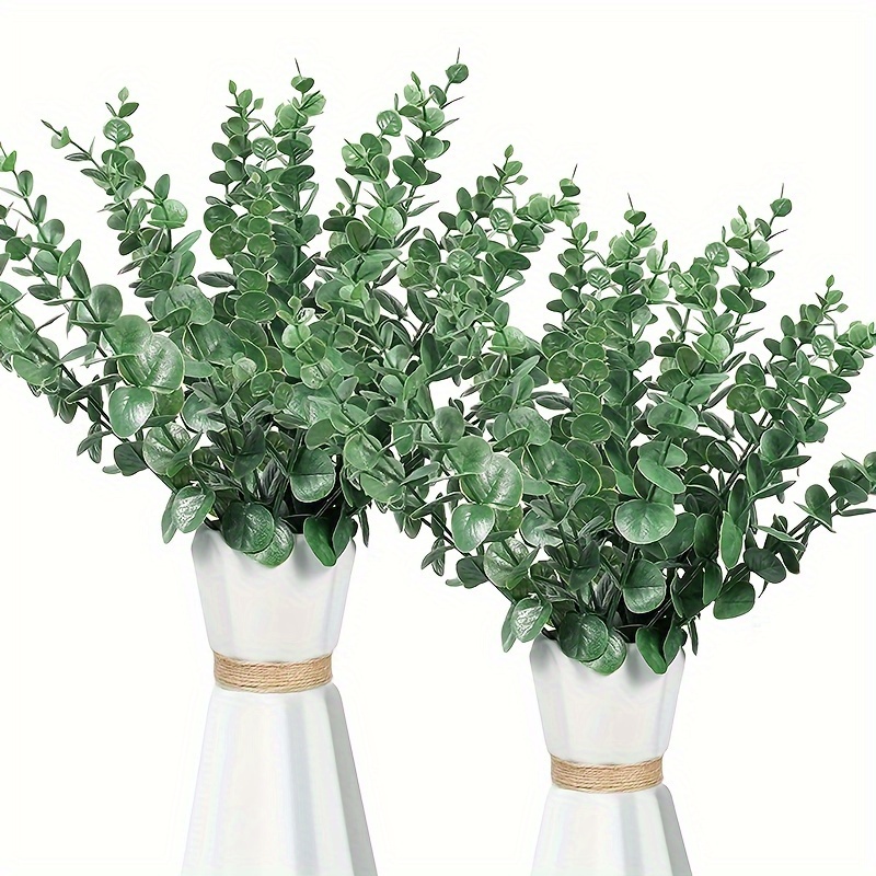 Fake Eucalyptus Stems Decor Artificial Eucalyptus Leaves - Temu