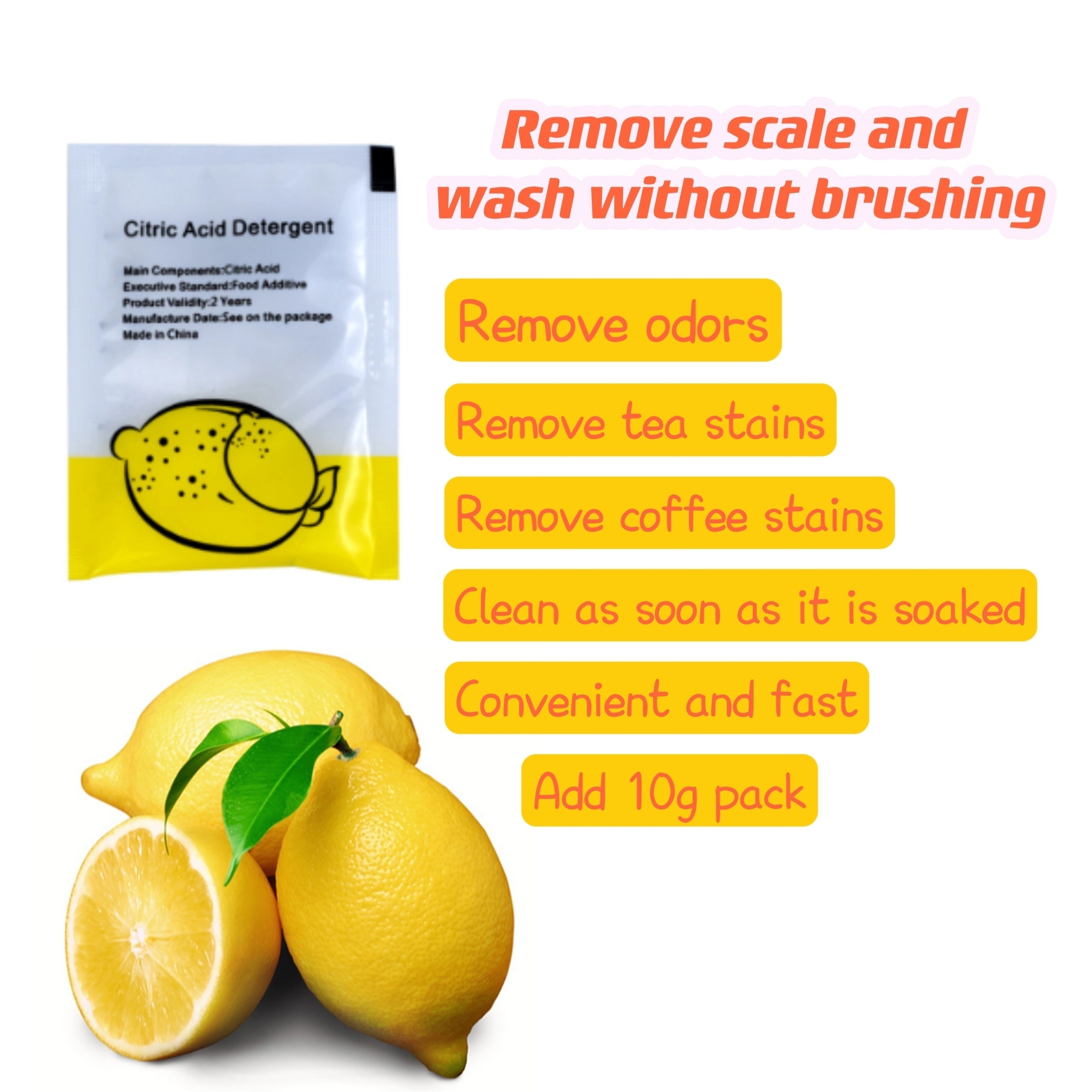 Household Citric Acid Powder Strong Cleaning Agent To Remove Scale Special  Tea Scale Cleaning Health&environmental Protection - All-purpose Cleaner -  AliExpress