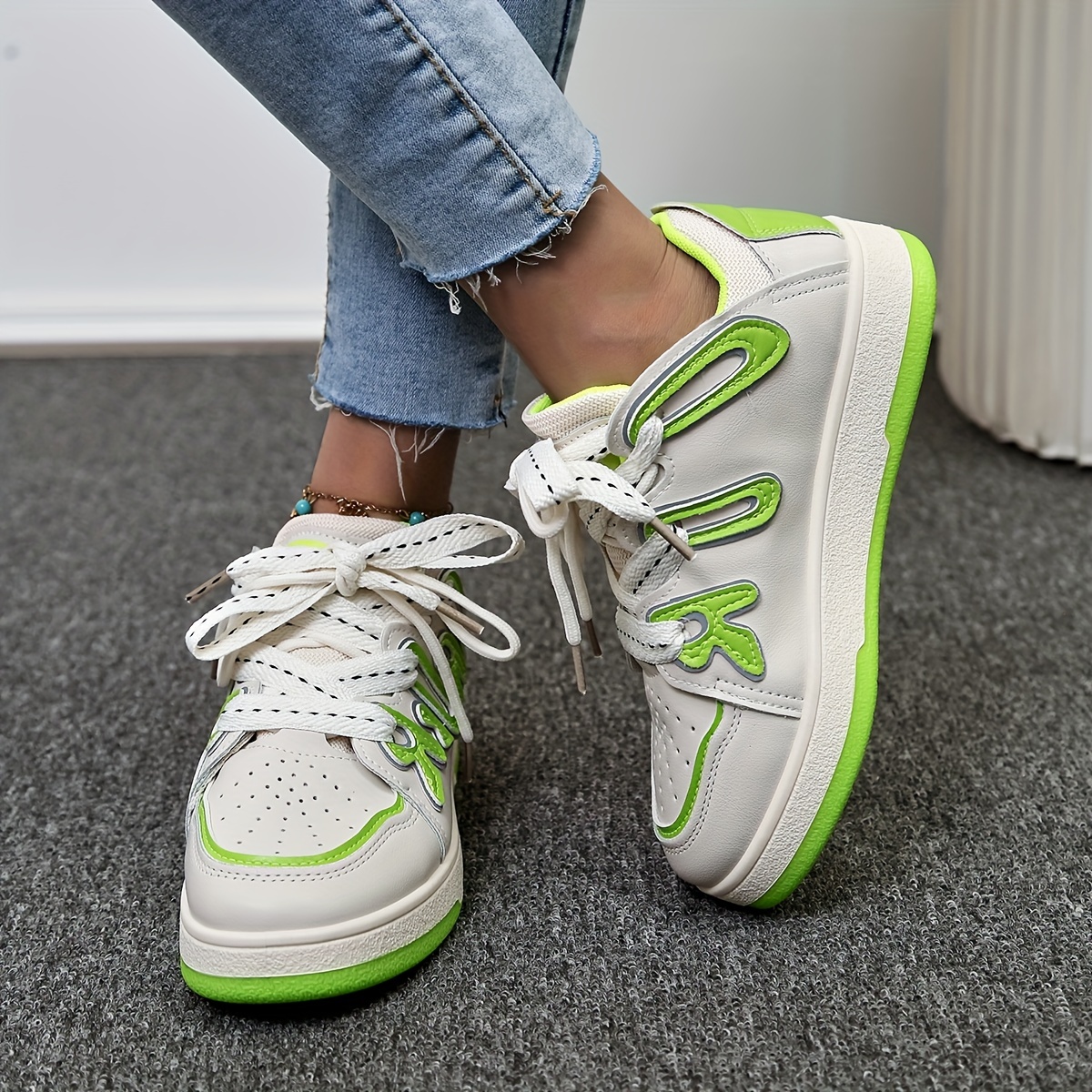 Women's Patchwork Skate Shoe Breathable Casual Sport Shoes