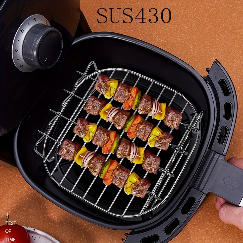 Air Fryer Accessories - Stainless Steel 430 Double Layer Grill Steaming Rack