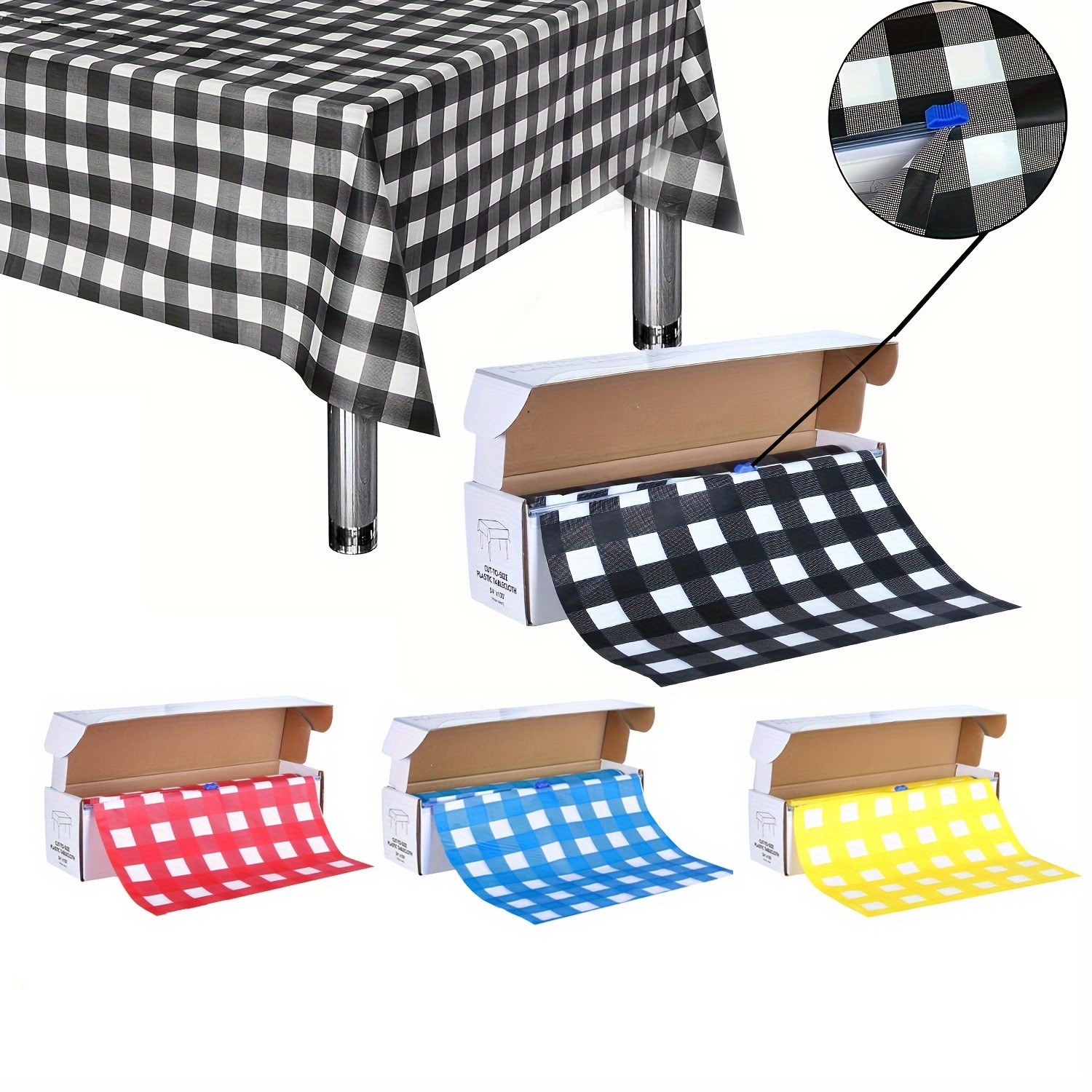 1 Roll/20pcs Disposable Tablecloth Plastic Thin Film Table Covers