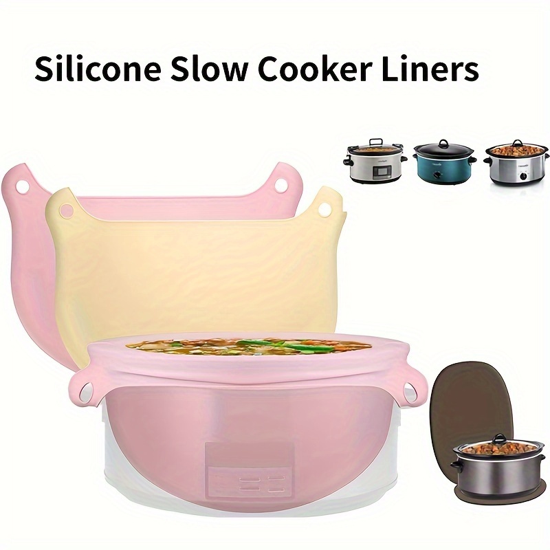 Silicone Slow Cooker Liners, Reusable Cooking Liner For 6-8 Quarts Slow  Cooker, Leakproof Dishwasher Safe Cooker Bags Liners For Slow Cooker. - Temu