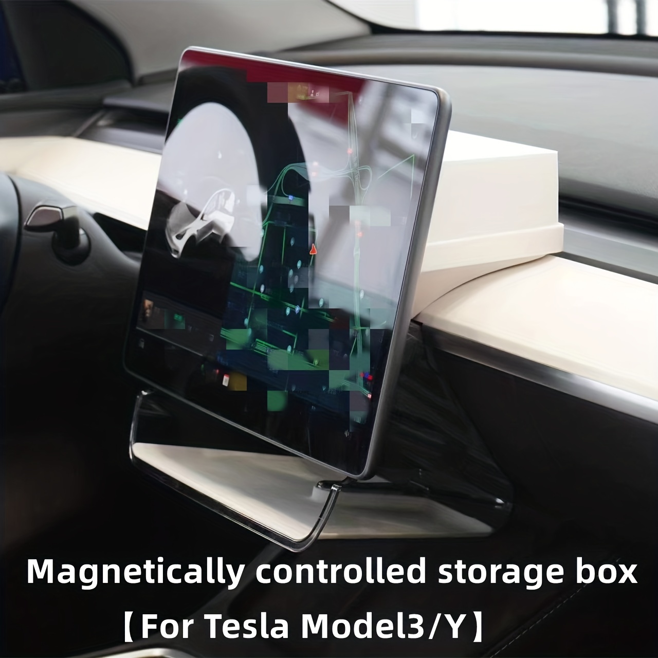 Antirutsch magnetisch verstecktes Tablett Armaturenbrett für Tesla