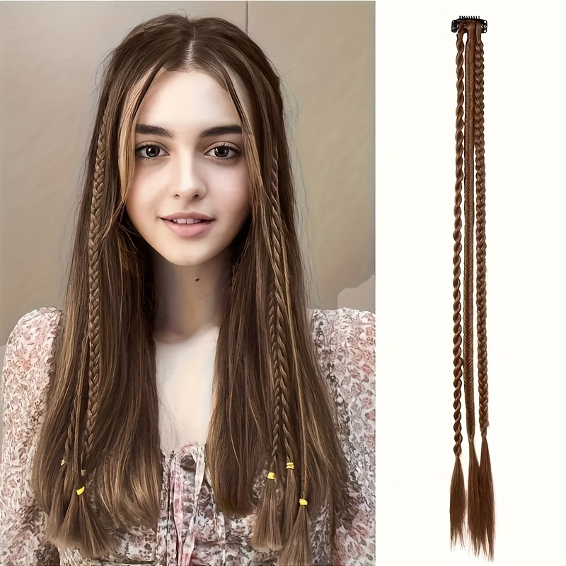 synthetic two-strand braided hair band with